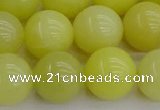 CEJ204 15.5 inches 12mm round lemon jade beads wholesale