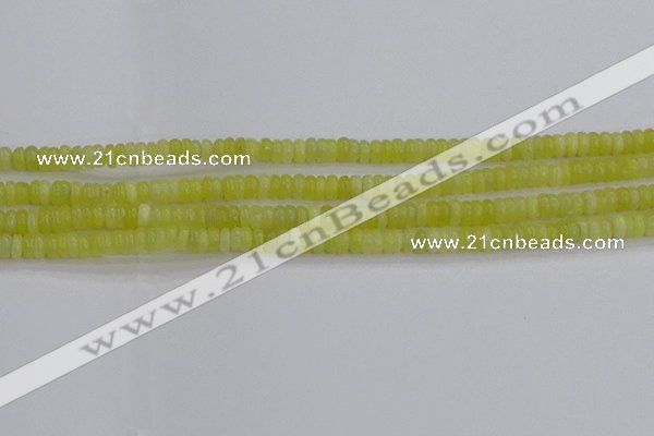 CEJ210 15.5 inches 2*4mm rondelle lemon jade beads wholesale