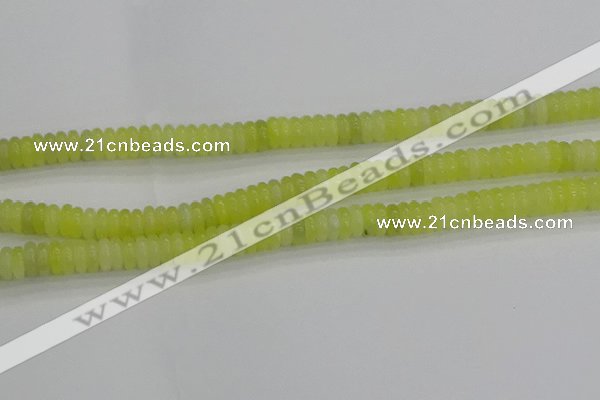 CEJ211 15.5 inches 2*6mm rondelle lemon jade beads wholesale