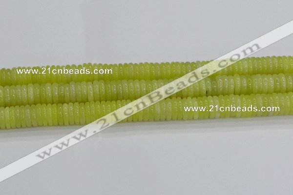 CEJ213 15.5 inches 2*10mm rondelle lemon jade beads wholesale