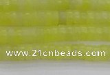 CEJ219 15.5 inches 2*4mm heishi lemon jade beads wholesale