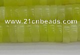 CEJ221 15.5 inches 3*8mm heishi lemon jade beads wholesale