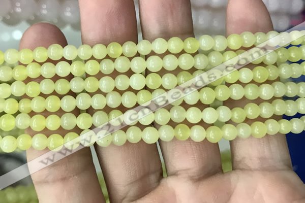 CEJ350 15.5 inches 4mm round lemon jade beads wholesale