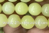 CEJ352 15.5 inches 8mm round lemon jade beads wholesale