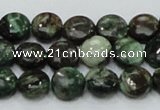 CEM02 15.5 inches 10mm flat round emerald gemstone beads wholesale