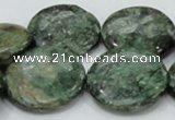 CEM04 15.5 inches 30mm flat round emerald gemstone beads wholesale