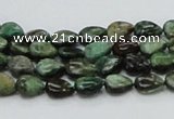 CEM05 15.5 inches 6*8mm flat teardrop emerald gemstone beads