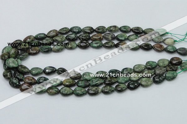 CEM06 15.5 inches 10*14mm flat teardrop emerald gemstone beads