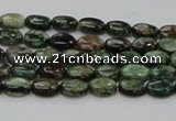 CEM10 15.5 inches 6*8mm oval emerald gemstone beads wholesale