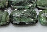 CEM21 15.5 inches 22*30mm rectangle emerald gemstone beads wholesale