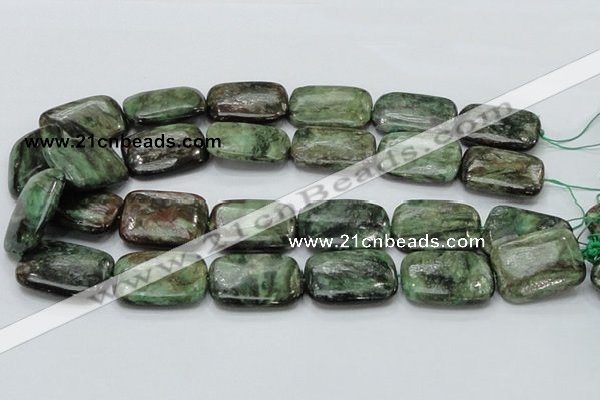 CEM21 15.5 inches 22*30mm rectangle emerald gemstone beads wholesale