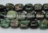 CEM22 15.5 inches 10*10mm square emerald gemstone beads wholesale