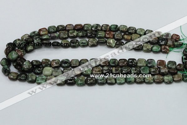 CEM22 15.5 inches 10*10mm square emerald gemstone beads wholesale