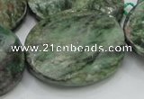 CEM26 15.5 inches 30*40mm twisted oval emerald gemstone beads