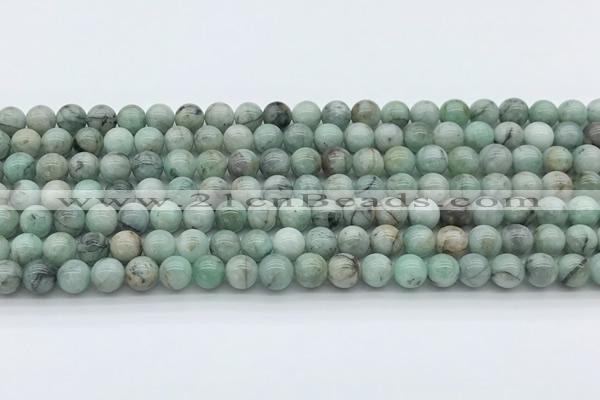 CEM51 15.5 inches 6mm round emerald gemstone beads wholesale