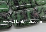 CEP19 15.5 inches 22*30mm rectangle epidote gemstone beads