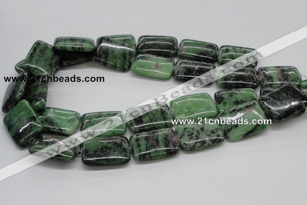 CEP19 15.5 inches 22*30mm rectangle epidote gemstone beads