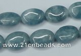 CEQ113 15.5 inches 12*16mm oval blue sponge quartz beads