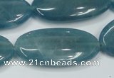 CEQ118 15.5 inches 20*40mm oval blue sponge quartz beads