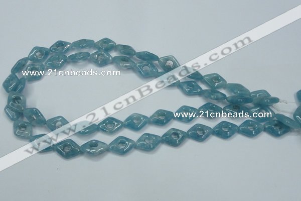 CEQ143 15.5 inches 12*16mm diamond blue sponge quartz beads