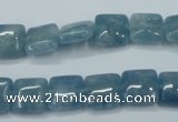 CEQ161 15.5 inches 10*10mm square blue sponge quartz beads