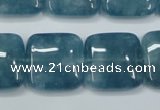 CEQ167 15.5 inches 25*25mm square blue sponge quartz beads