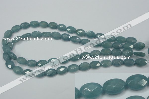 CEQ191 15.5 inches 10*14mm faceted oval blue sponge quartz beads