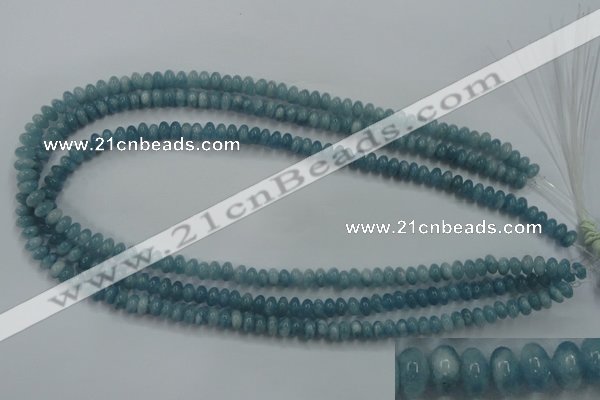 CEQ22 15.5 inches 4*6mm rondelle blue sponge quartz beads