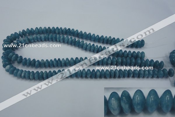 CEQ24 15.5 inches 6*10mm rondelle blue sponge quartz beads