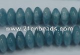 CEQ25 15.5 inches 6*12mm rondelle blue sponge quartz beads