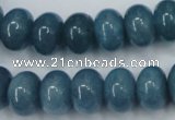 CEQ26 15.5 inches 10*14mm rondelle blue sponge quartz beads