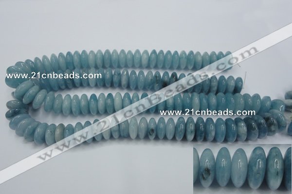 CEQ27 15.5 inches 7*16mm rondelle blue sponge quartz beads