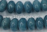 CEQ28 15.5 inches 10*16mm rondelle blue sponge quartz beads