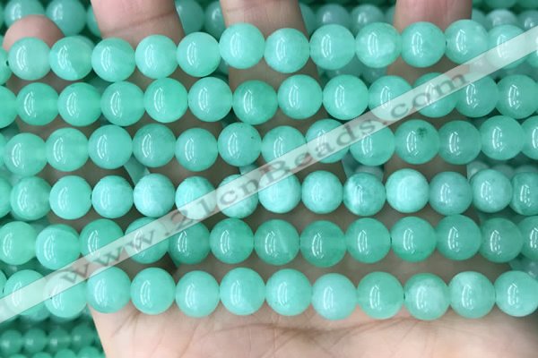 CEQ302 15.5 inches 8mm round green sponge quartz beads