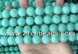 CEQ304 15.5 inches 12mm round green sponge quartz beads