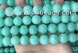 CEQ305 15.5 inches 14mm round green sponge quartz beads