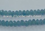 CEQ32 15.5 inches 4*6mm faceted rondelle blue sponge quartz beads