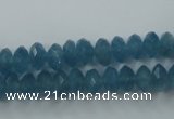 CEQ33 15.5 inches 5*8mm faceted rondelle blue sponge quartz beads