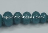 CEQ40 6*10mm - 15*20mm faceted rondelle blue sponge quartz beads