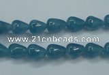 CEQ43 15.5 inches 7*9mm teardrop blue sponge quartz beads