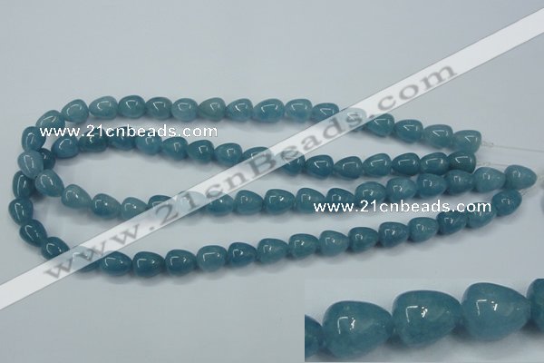 CEQ44 15.5 inches 9*11mm teardrop blue sponge quartz beads