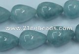 CEQ47 15.5 inches 13*18mm teardrop blue sponge quartz beads