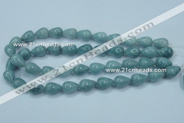 CEQ47 15.5 inches 13*18mm teardrop blue sponge quartz beads