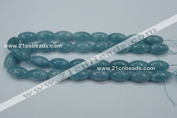 CEQ66 15.5 inches 13*23mm rice blue sponge quartz beads