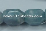 CEQ90 15.5 inches 18*25mm faceted nuggets blue sponge quartz beads