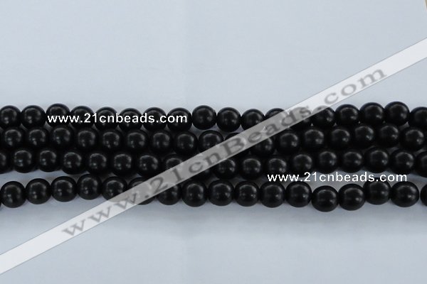 CEY04 15.5 inches 10mm round black ebony wood beads wholesale