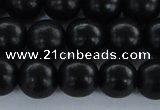 CEY05 15.5 inches 12mm round black ebony wood beads wholesale