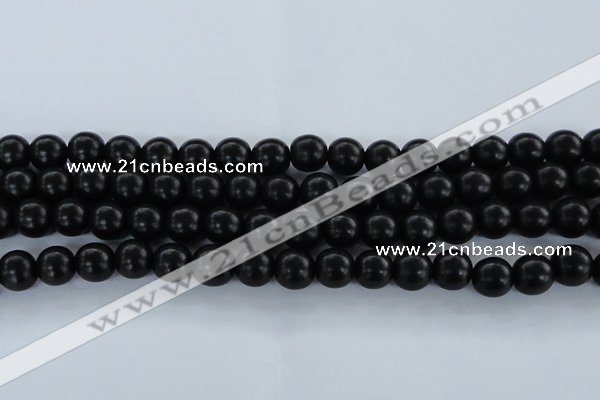 CEY05 15.5 inches 12mm round black ebony wood beads wholesale