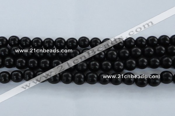 CEY06 15.5 inches 14mm round black ebony wood beads wholesale