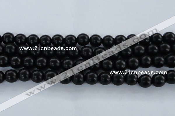 CEY07 15.5 inches 16mm round black ebony wood beads wholesale